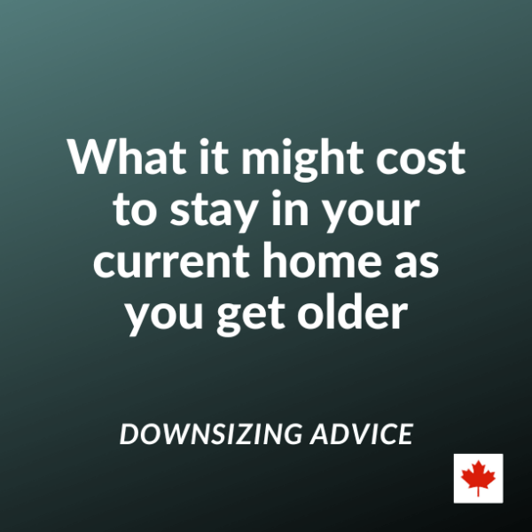 Cost to age in place (CAD)